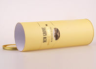 Dostosowane ruchoma pokrywka Żółta butelka wina Tubki na prezenty / kartonowe tuby