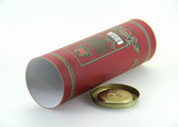 Tłoczenie papieru do drukowania Opakowanie tuby z wina Tin Lid Cardboard Cans