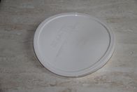Ekologiczna, brązowa plastikowa pokrywka z tworzywa sztucznego z żywnością, z wytłoczonym logo
