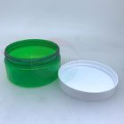 Pusty plastikowy słoik PET z zielonymi słoikami do ciała / kremów