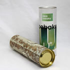 Classical Custom Tinplate Lid Kraft Paper Tube Opakowanie tuby papierowej do wina / zabawek / Picture Rolling Packaging