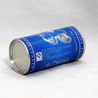 CMYK Niebieskie papierowe puszki kompozytowe z aluminiową pokrywką Easy Easy na proszek i herbatę