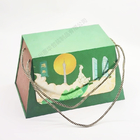 Niestandardowe pudełka na prezenty z papieru z recyklingu Opakowania na żywność Biszkoptowe ciasto księżycowe z uchwytem