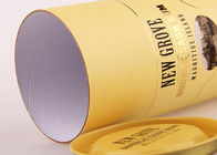 Dostosowane ruchoma pokrywka Żółta butelka wina Tubki na prezenty / kartonowe tuby