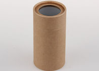 Brown Craft Paper Tube z przezroczystą plastikową osłoną okienną do pakowania prezentów