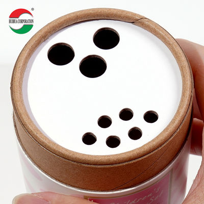 Custom Small Salt Spice Shaker Cylinder Box Bio-Degradable Kraft Material Cosmetics Packaging Perfume Food Tube Packaging