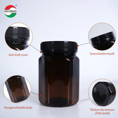 Custom Clear PET Bottle with Screw Lid for Food Grade Packaging