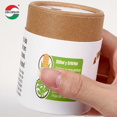 Custom Printed Kraft Paper Tube with Foil Lining for Food Powder