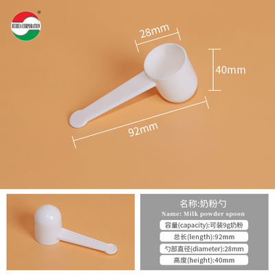 Food Grade Clear/White Pp Measuring Scoops PP Plastic Measuring Spoons For Coffee Tea Milk Powder