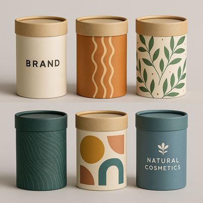 Customizable Biodegradable Craft Paper Cylinder Food Packaging For Biscuits Pet Food Wine Made Food Grade Cardboard Paper Tube