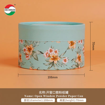 Customized Design Printing & Size Hot-selling Food Grade Paper Tube with PVC window for Talcum Powder