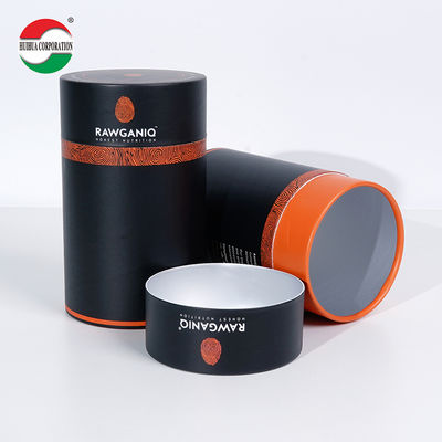 Bio-degradable Customized Food Grade Cylinder Kraft Cardboard Paper Tube with Aluminum inner for Tea Powder