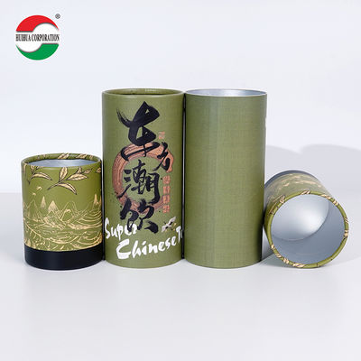 Food Grade Cylinder White Cardboard Paper Jar Packaging Paper Can With Top & Bottom Cover Structure