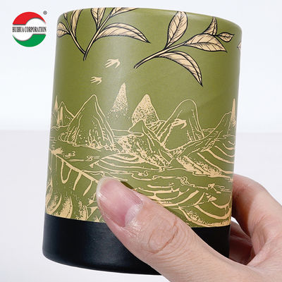 Food Grade Cylinder White Cardboard Paper Jar Packaging Paper Can With Top & Bottom Cover Structure