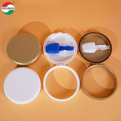 IML In Mould Label 1000ml 1100ml 2000ml 2200ml 2300ml 2600ml 4000ml White Plastic Can PET Jar with Aluminum Easy Open Lids Aluminum Gasket Screw Top Plastic Packaging for Milk Powder