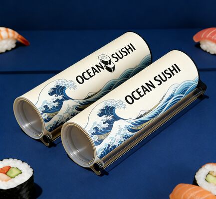 Eco-friendly Food Grade Sushi Packaging Paper Tube with Customized Logo