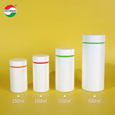 Food Grade HDPE Medicine Pill Tablet Capsule Packaging Plastic Bottles With Screw Cap