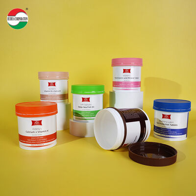 HDPE Plastic Vitamin Bottle Food Grade Jar Wide Mouth Manufacturing Wholesale Cylinder Screw Top