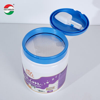 2600ML Food Grade Customized PET Jar Food Grade Vitamin Protein Milk Powder Container Spoon Shape