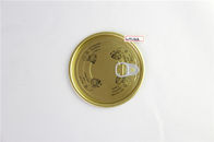 Złoty druk jedwabiu Round Tin Can łatwo otworzyć pokrywki 126 mm niestandardowe