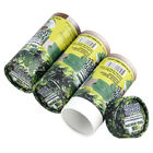 Biodegradowalny zielony i żółty cylindryczny papier pakowy może być pakowany na herbatę i proszek