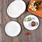 Jednorazowe papierowe talerze jednorazowego użytku do mikrofalówek, biodegradowalne okrągłe talerze na imprezę Fast Food