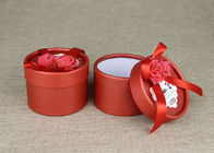 Red Mini kartonowe puszki do pakowania papieru ze wstążką i metką
