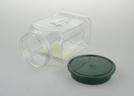 Green Lid Transparent Base Food Grade Material Mini Clear Pet Jars 410 ml na płyn
