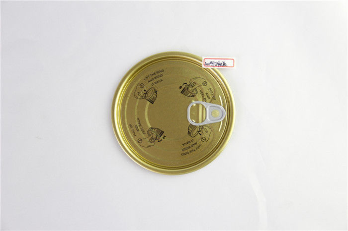 Złoty druk jedwabiu Round Tin Can łatwo otworzyć pokrywki 126 mm niestandardowe
