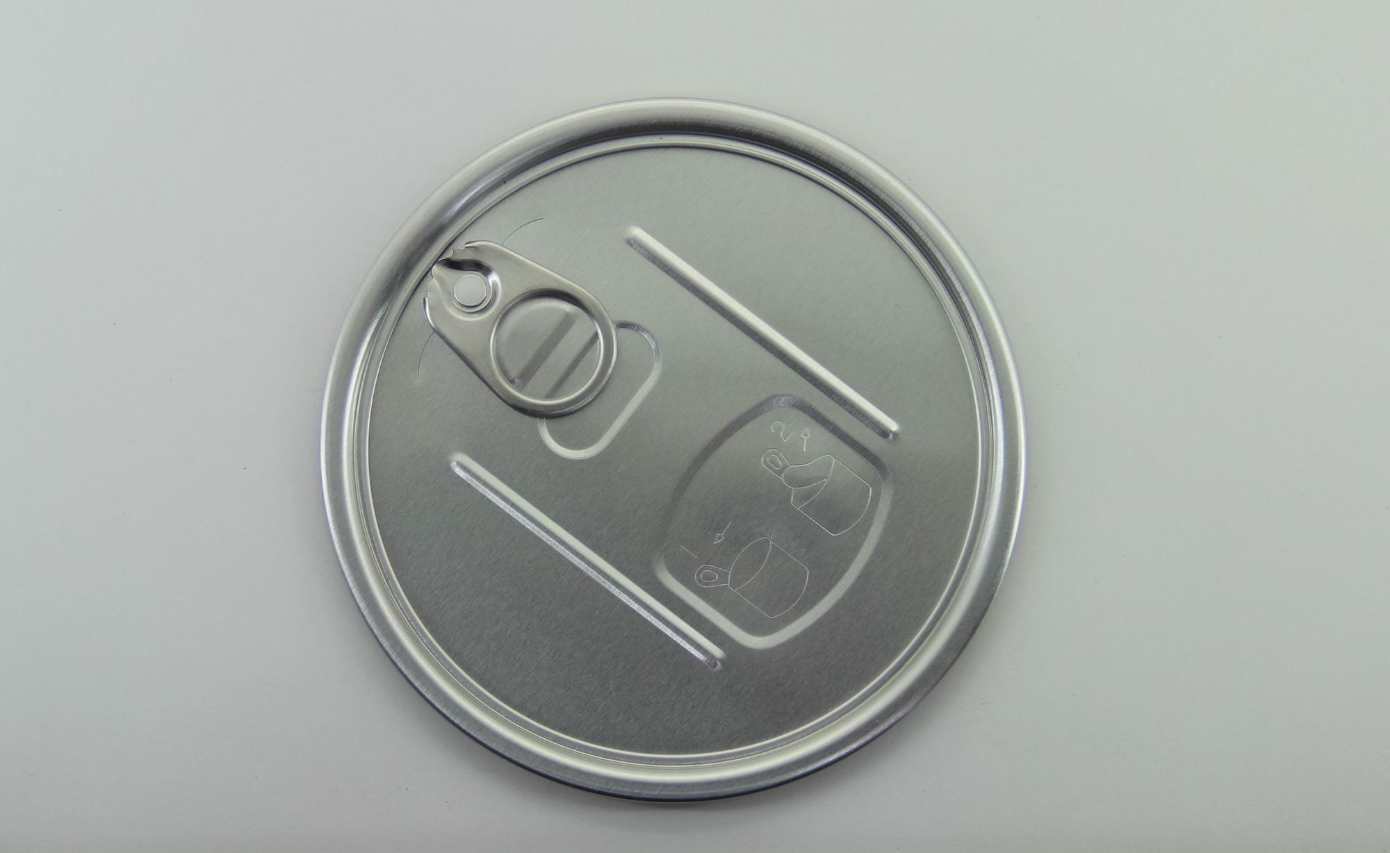 Hermetyczny nadruk z jedwabiu 401 # 99 mm aluminium Łatwe otwieranie pokrywy, grubość 0,21 - 0,23 mm