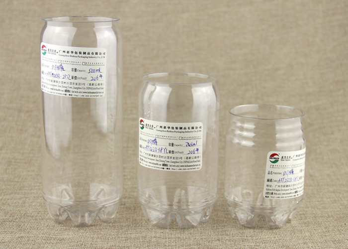 Wyczyść plastikowe puszki na napoje Dostosowana etykieta z aluminiowym pierścieniem zaciągającym