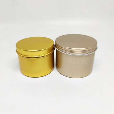 Tea Aluminum Tin Plate Cans Screw Top Round Candle Spice Tins Containers