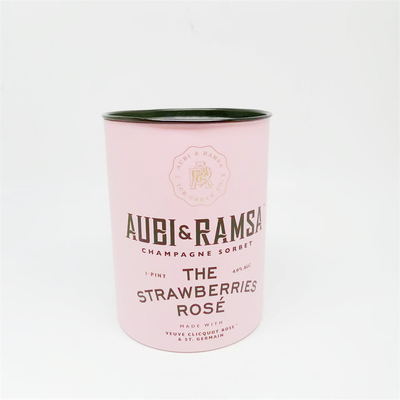 Custom Logo Food Grade Laundry Beads Cylinder Coffee Tea Kraft Paper Tube With Metal Lids