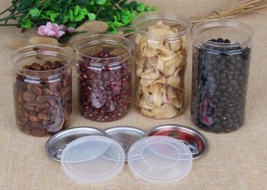 Moistureproof Recycle Clear Pet Jars PET Plastic Food Cans For Powder / Drink