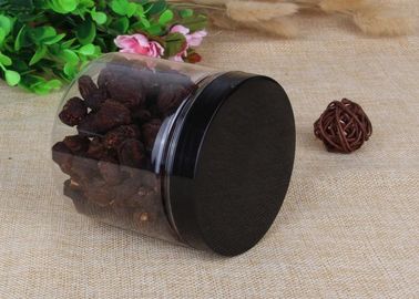 Screw Lid Plastic Bottle Clear Plastic Cylinder Coffee Tea Sugar Canister Sets