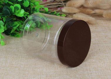 Damp - Proof Clear Pet Jars Cylinder Packaging Tube 760ml Hot Foil Stamping
