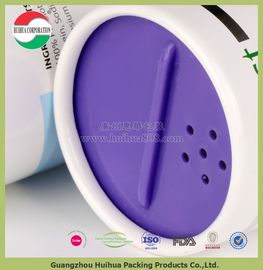 Cosmetic Powder Cardboard Paper Tube Packaging Embossing With Sifter