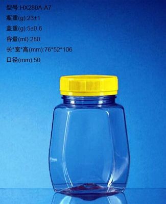 Eco -Friendly Wyczyść słoiki PET Dostosowane plastikowe słoiki nadające się do recyklingu