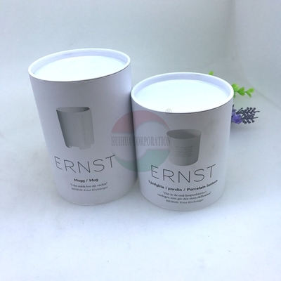 Airtight Composite Rolled Edge Paper Cans Packaging Metal Tin Tubes With Insert Plastic Lid