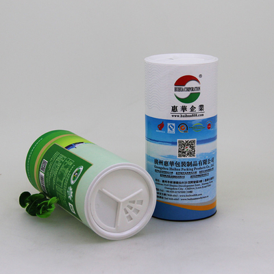 Composite Cardboard Spice Salt Packaging Paper Tube With Shaker Custom