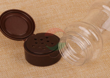 Recyclable Clear Plastic Cylinder 200Ml Spice Packaging Canister With Shake Top