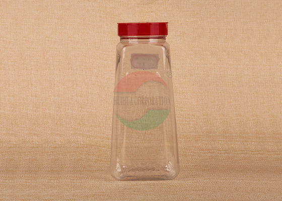 Dostosowany rozmiar Recyklingu PET jasne słoiki z tworzywa sztucznego Spice Plastikowa puszka z zakrętką