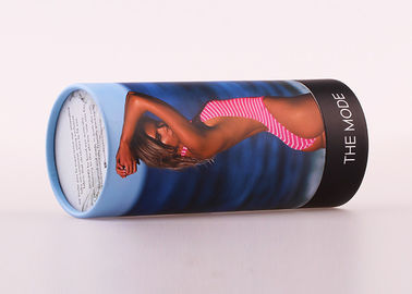 Colorful Round Paper Tube Packaging Paper Box Packaging For Underwear / T - Shirt