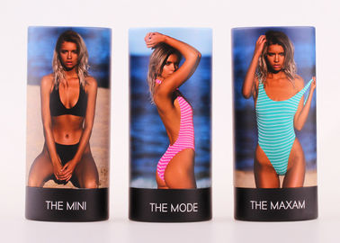 Colorful Round Paper Tube Packaging Paper Box Packaging For Underwear / T - Shirt