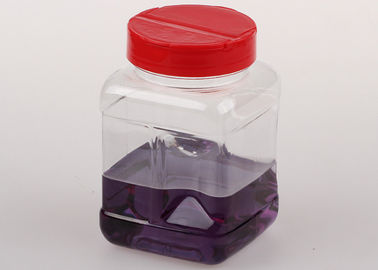 Customized Screw Cap Clear Plastic Bottles With Plastic Lid For Food / Spice