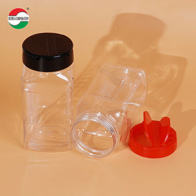 Food Grade Wholesale PET Plastic Spice Jar Seasoning Bottle With PP Butterfly Lid For Salt And Pepper Shaker
