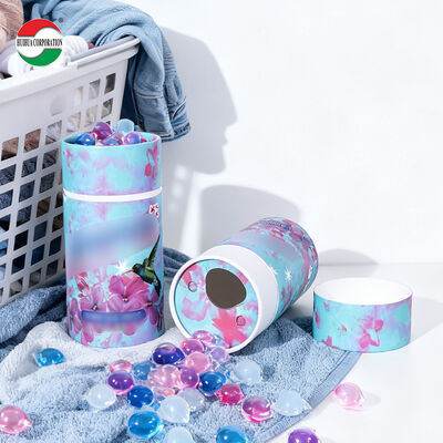 Customized Cylinder Packaging Tube for Branding Products Boxes with Window and Big Open for Laundry Perfume Beads Cosmetic