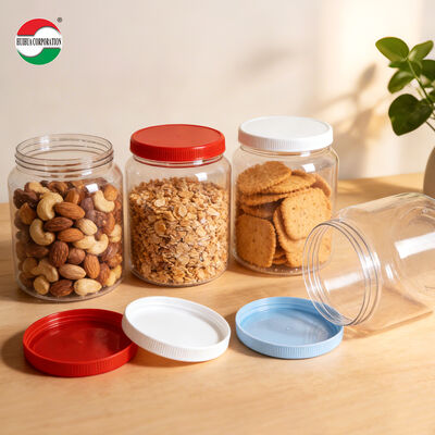 2000 ml 2200 ml 2625 ml Szerszy słoik z cukierkami Plastic PET Storage Container Packaging with Screw Cap