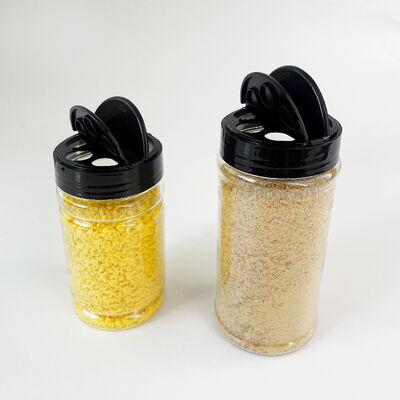 Jasne plastikowe PET warzywa Shaker Zbiornik słoiki z czarną śrubą górne akcesoria kuchenne 100ml 170ml 250ml 400ml butelka przypraw