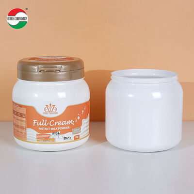 Food Grade PET Plastic Jar Milk Powder & Protein Powder Storage Container with Peel-off Lid